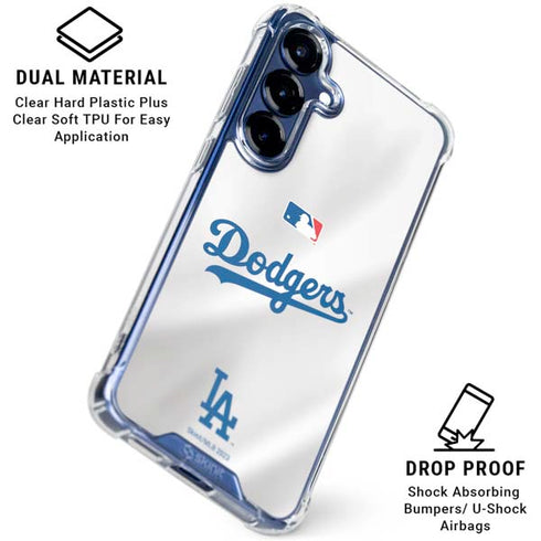 MLB Los Angeles Dodgers Home Jersey Galaxy S25 Clear Case