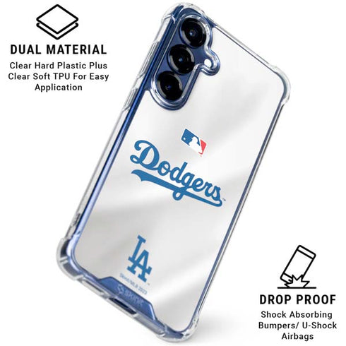 MLB Los Angeles Dodgers Home Jersey Galaxy S25 FE Clear Case