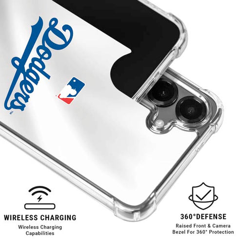 MLB Los Angeles Dodgers Home Jersey Galaxy S26 Plus Clear Case