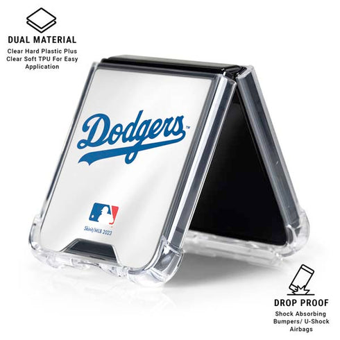 MLB Los Angeles Dodgers Home Jersey Galaxy Z Flip6 Clear Case
