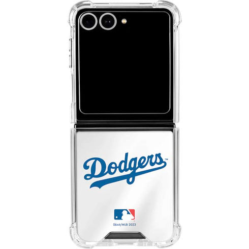 MLB Los Angeles Dodgers Home Jersey Galaxy Z Flip7 Clear Case