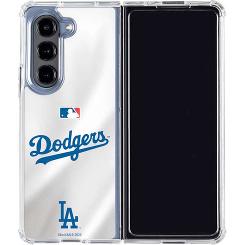 MLB Los Angeles Dodgers Home Jersey Galaxy Z Fold5 5G Clear Case