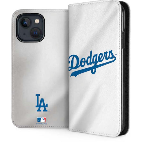 MLB Los Angeles Dodgers Home Jersey iPhone 15 Plus Folio Case