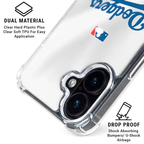MLB Los Angeles Dodgers Home Jersey iPhone 16 Clear Case