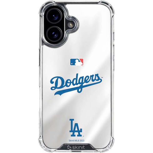 MLB Los Angeles Dodgers Home Jersey iPhone 16 Plus Clear Case