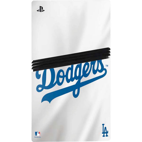 MLB Los Angeles Dodgers Home Jersey PS5 Pro Disk Console Skin