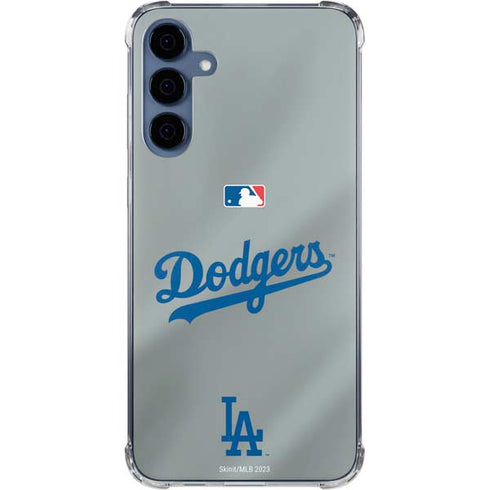 MLB Los Angeles Dodgers Road Jersey Galaxy A35 5G Clear Case