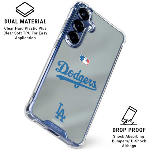 MLB Los Angeles Dodgers Road Jersey Galaxy S25 FE Clear Case