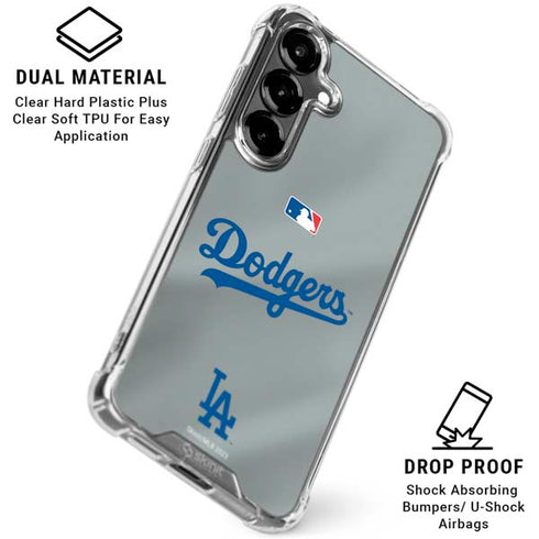 MLB Los Angeles Dodgers Road Jersey Galaxy S26 Plus Clear Case