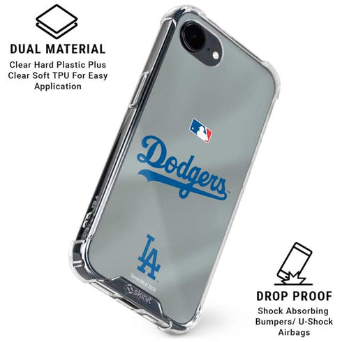 MLB Los Angeles Dodgers Road Jersey iPhone 16e Clear Case