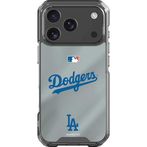 MLB Los Angeles Dodgers Road Jersey iPhone 17 Pro Clear Case