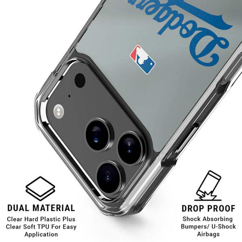 MLB Los Angeles Dodgers Road Jersey iPhone 18 Pro Clear Case