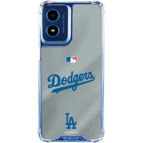 MLB Los Angeles Dodgers Road Jersey Moto G Play 4G (2024) Clear Case