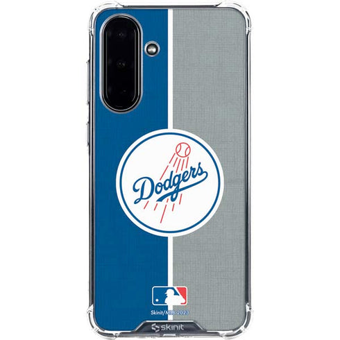 MLB Los Angeles Dodgers Split Galaxy A36 5G Clear Case