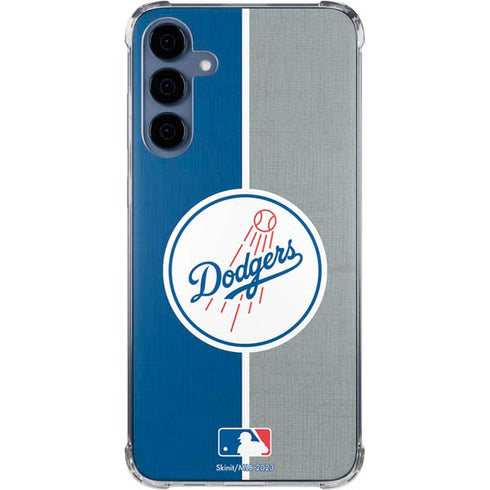 MLB Los Angeles Dodgers Split Galaxy A55 5G Clear Case