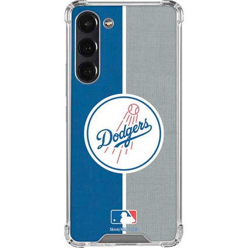MLB Los Angeles Dodgers Split Galaxy S24 FE Clear Case