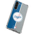 MLB Los Angeles Dodgers Split Galaxy S24 FE Clear Case