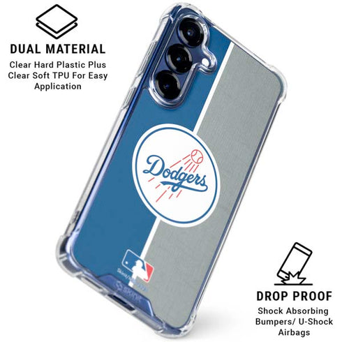 MLB Los Angeles Dodgers Split Galaxy S25 Clear Case