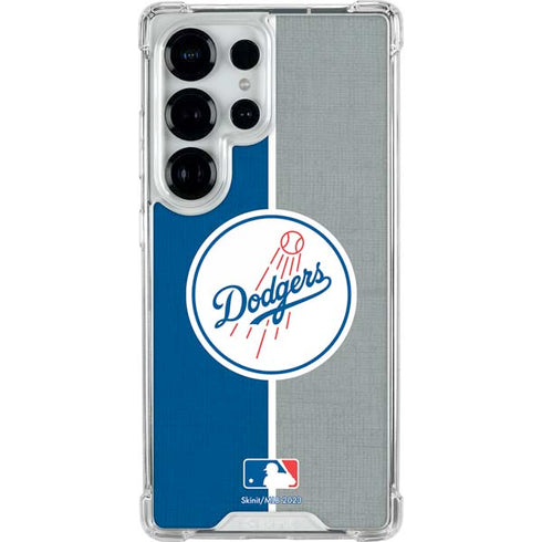 MLB Los Angeles Dodgers Split Galaxy S25 Ultra Clear Case
