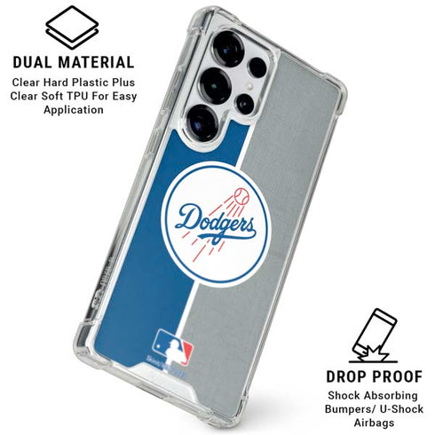 MLB Los Angeles Dodgers Split Galaxy S25 Ultra Clear Case