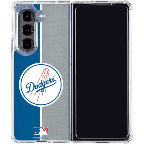 MLB Los Angeles Dodgers Split Galaxy Z Fold5 5G Clear Case