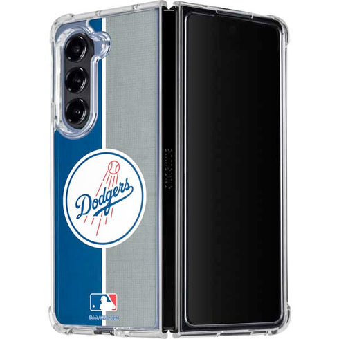 MLB Los Angeles Dodgers Split Galaxy Z Fold5 5G Clear Case