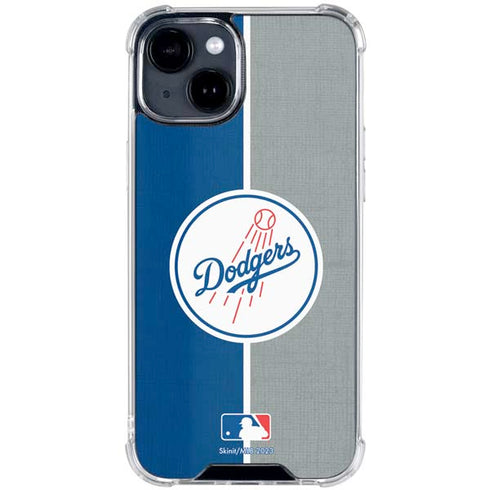 MLB Los Angeles Dodgers Split iPhone 15 Clear Case