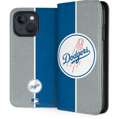 MLB Los Angeles Dodgers Split iPhone 15 Folio Case
