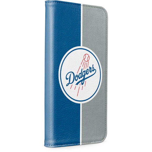 MLB Los Angeles Dodgers Split iPhone 15 Plus Folio Case