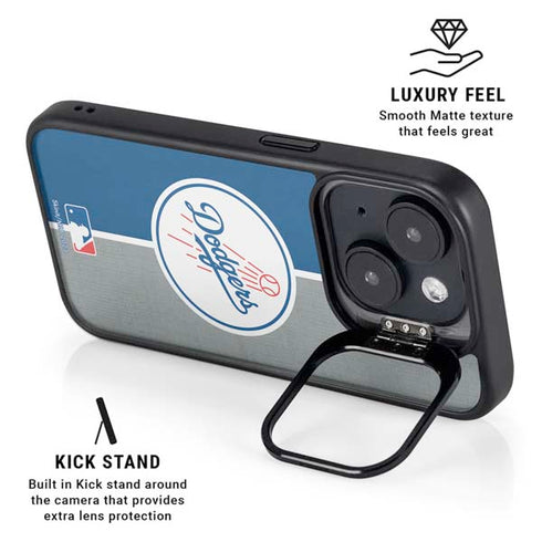 MLB Los Angeles Dodgers Split iPhone 15 Plus Kickstand Case
