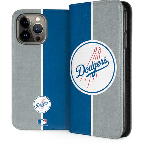 MLB Los Angeles Dodgers Split iPhone 15 Pro Max Folio Case