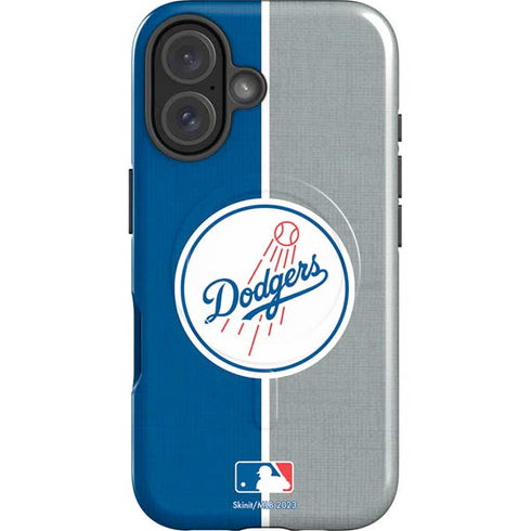 MLB Los Angeles Dodgers Split iPhone 16 Magsafe Impact Case