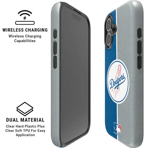 MLB Los Angeles Dodgers Split iPhone 16 Magsafe Impact Case