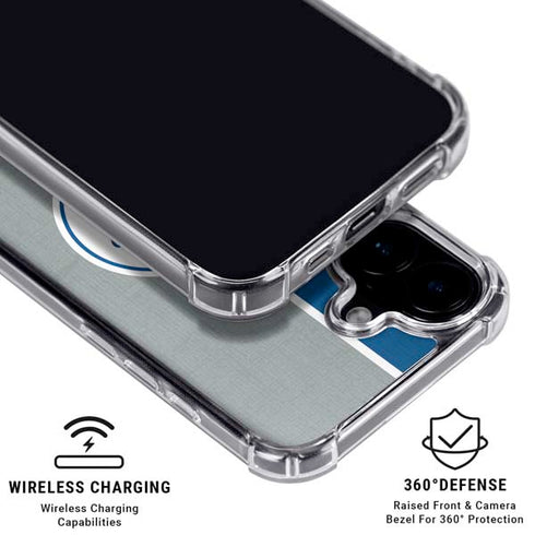 MLB Los Angeles Dodgers Split iPhone 16 Plus Clear Case