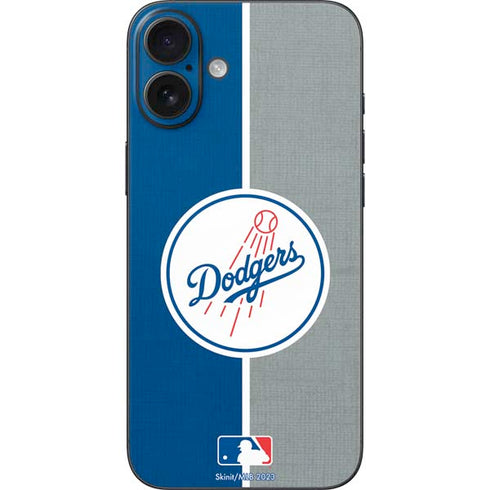 MLB Los Angeles Dodgers Split iPhone 16 Plus Skin