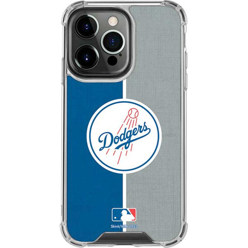 MLB Los Angeles Dodgers Split iPhone 16 Pro Max Clear Case