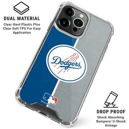 MLB Los Angeles Dodgers Split iPhone 16 Pro Max Clear Case