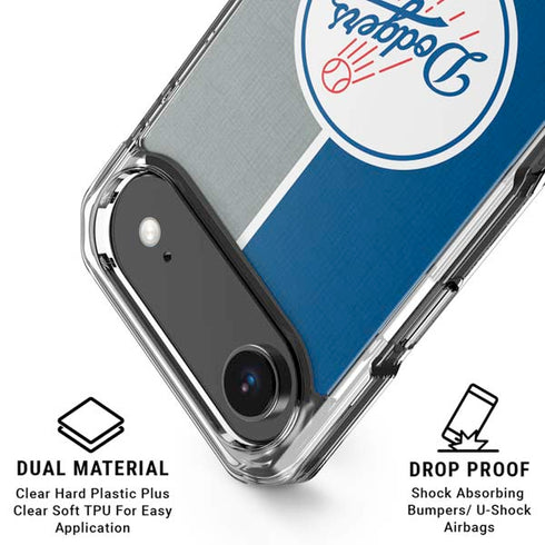 MLB Los Angeles Dodgers Split iPhone 17 Air Clear Case