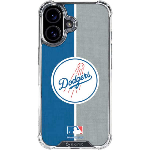 MLB Los Angeles Dodgers Split iPhone 17 Clear Case