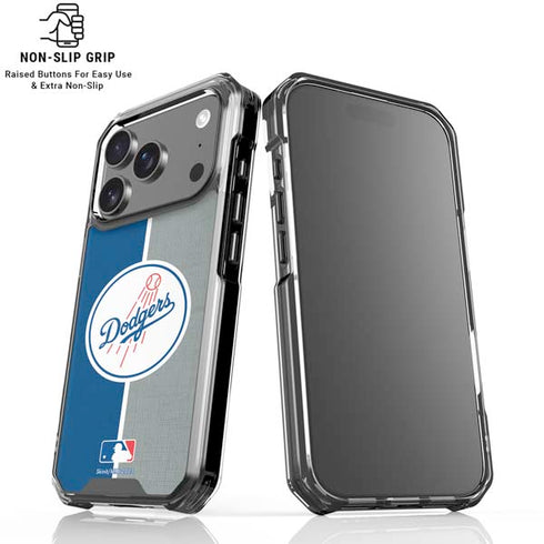 MLB Los Angeles Dodgers Split iPhone 18 Pro Clear Case