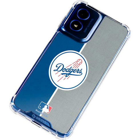 MLB Los Angeles Dodgers Split Moto G 5G (2024) Clear Case