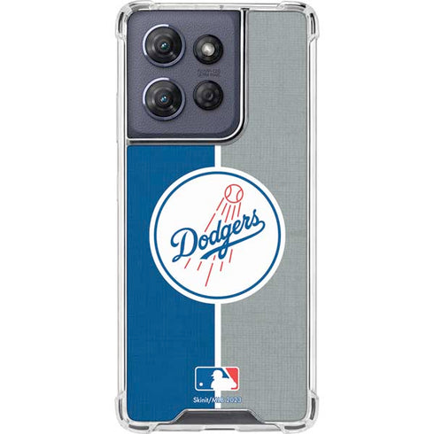 MLB Los Angeles Dodgers Split Moto G Stylus 5G (2025) Clear Case