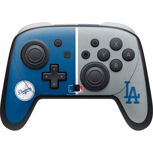 MLB Los Angeles Dodgers Split Nintendo Switch 2 (2025) Pro Controller Skin