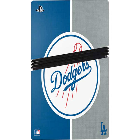 MLB Los Angeles Dodgers Split PS5 Pro Console Skin