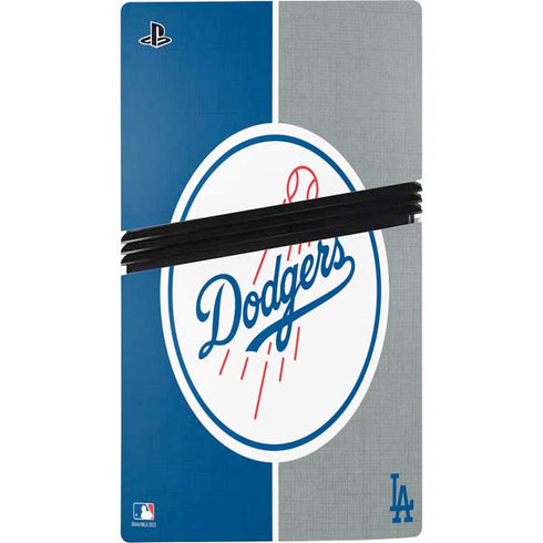 MLB Los Angeles Dodgers Split PS5 Pro Disk Bundle Skin