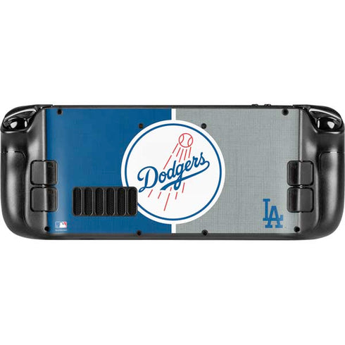 MLB Los Angeles Dodgers Split Steam Deck Handheld Gaming Computer OLED Skin