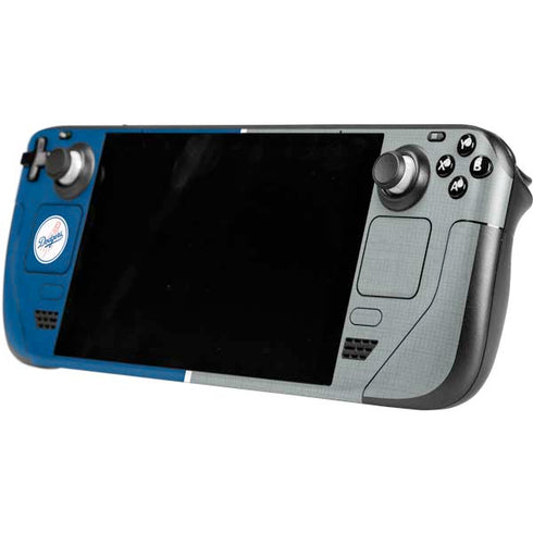 MLB Los Angeles Dodgers Split Steam Deck Handheld Gaming Computer Skin