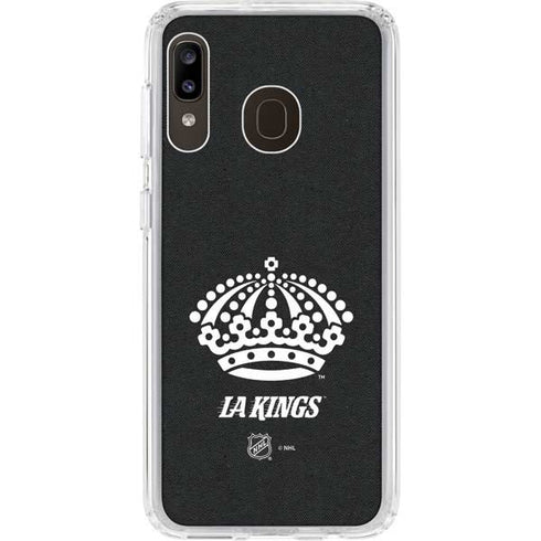 NHL Los Angeles Kings Black Background Galaxy A20 Clear Case