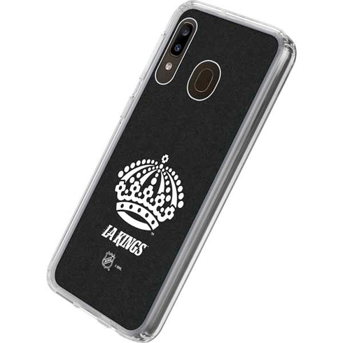NHL Los Angeles Kings Black Background Galaxy A20 Clear Case