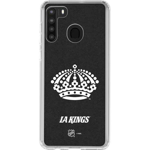 NHL Los Angeles Kings Black Background Galaxy A21 Clear Case